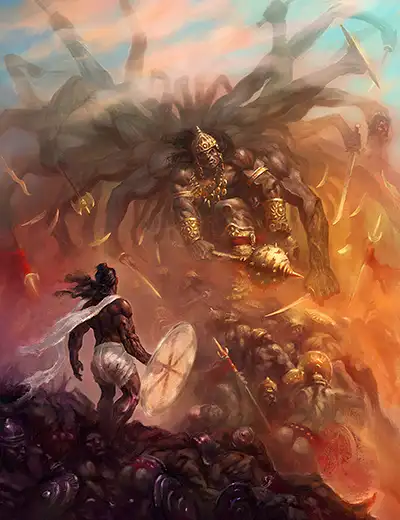 guerras de la mitología hindú