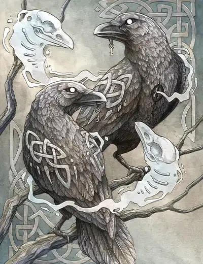 Hugin y Muninn Mitología